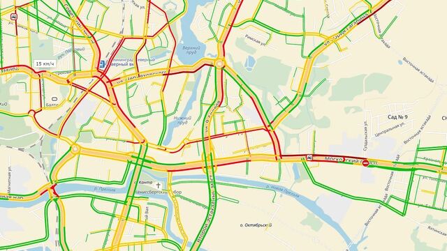 Из-за двух аварий на Московском проспекте образовались пробки 
