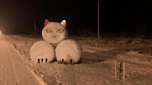 Под Зеленоградском неизвестные украли почти полуторатонного “котёнка”, установленного у дороги 