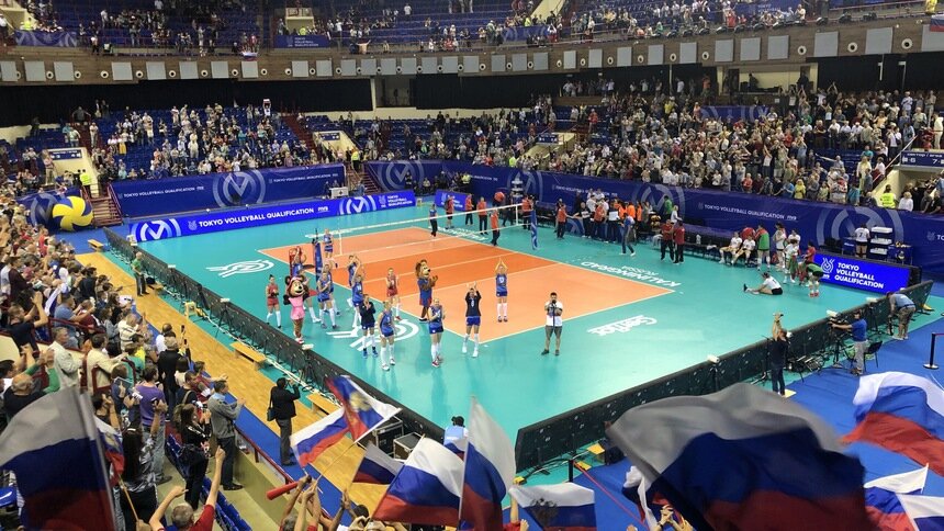 В Калининграде российские волейболистки разгромили Мексику в матче за путёвку на Олимпиаду   - Новости Калининграда | Фото: "Клопс"