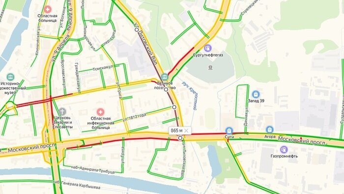 В Калининградской области произошло третье за утро ДТП с фурой - Новости Калининграда | Скриншот Сервиса "Яндекс.Пробки"