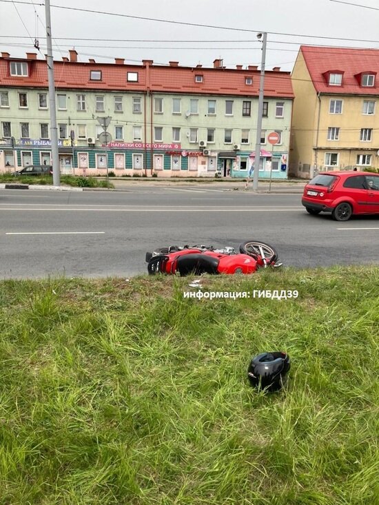 После ДТП на Брусничной в больнице умерла мотоциклистка - Новости Калининграда | Фото: пресс-служба УМВД России по Калининградской области