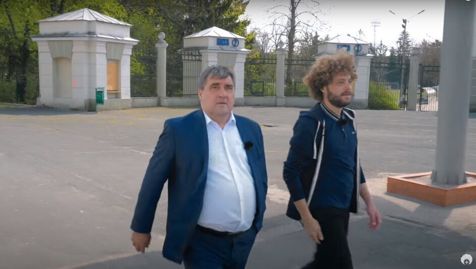 Стадион "Балтика" в 2019 году | Скриншот видео "Прогулка с мэром Калининграда"