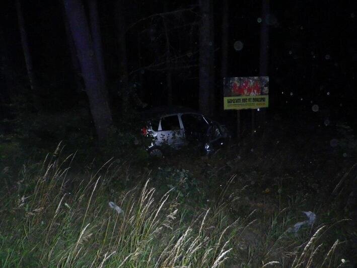 На балтийской трассе Mitsubishi врезался в дерево, пострадала 51-летняя водитель  - Новости Калининграда | Фото: очевидец