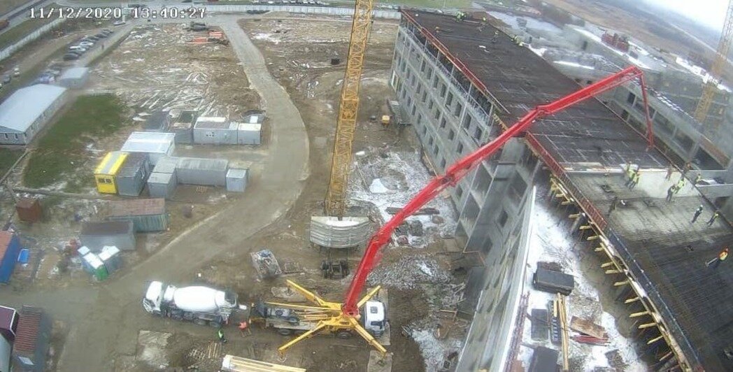В Родниках завершили основные работы по возведению монолитного каркаса онкоцентра - Новости Калининграда | Фото предоставлены строительной компанией "Мегаполис"