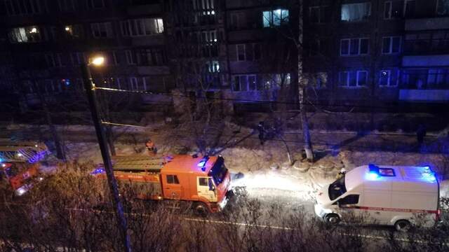 В Прибрежном при пожаре в девятиэтажке пострадал человек