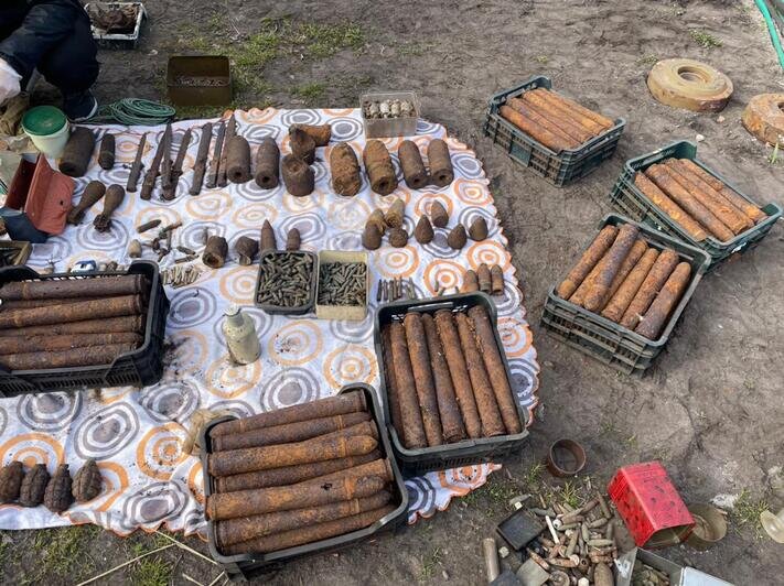 У жителя Светлого в сарае нашли склад оружия и боеприпасов времён войны (фото, видео) - Новости Калининграда | Фото: пресс-служба регионального УМВД