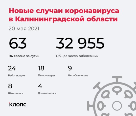 63 заболели, 91 выздоровел: ситуация с COVID-19 в Калининградской области на 20 мая - Новости Калининграда