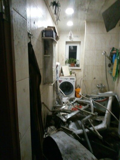 Место происшествия сразу после взрыва | Фото предоставлено жильцами дома